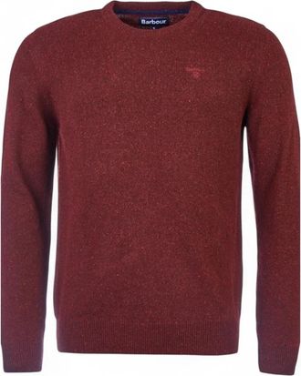 Barbour Tisbury Crew - Heren - Ronde hals truien - Rood - S - Wol - Truien & Vesten
