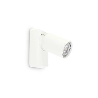 Ideal Lux Applique Moderna Rudy Metallo Bianco 1 Luce 7W 3000K Luce Calda