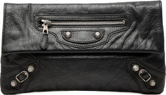 Balenciaga Pre-owned Balenciaga Lambskin Motocross Giant 12 Envelope Clutch Ladies E2YYJ02AAUORMAU1