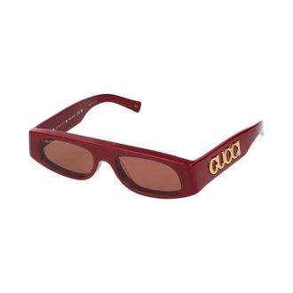 Gucci Sunglasses, female, Red, Size: 51 MM Burgundy Brown Sunglasses Stylish Model