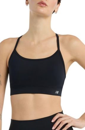 New Balance NB Essential Performance Yoga Bra in Black at Nordstrom, Size Large