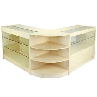 MonsterShop Jupiter Maple Shop Counter & Retail Display Set in Beige