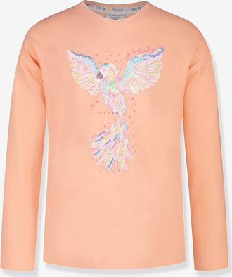 Salt And Pepper Langarmshirt mit Pailletten-Papagei M&auml;dchen Salt and Pepper pfirsich