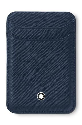 Montblanc Sartorial Leather Card Case in Blue at Nordstrom