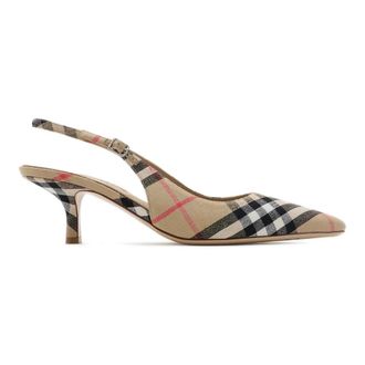 Burberry Pumps, female, Beige, Size: 8 1/2 US Dame Slingback Pumps