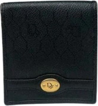 Dior Tweedehands leren portemonnees - Dames - Vintage Accessoires - Zwart - ONE Size - Vintage