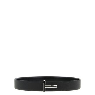 Tom Ford Reversible Buckle Belt - male - Tom Ford - Belts - Black - 100 CM - Accessories