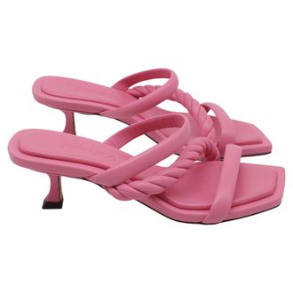 Jimmy Choo London Diosa 50 Mule Sandals in Pink Leather