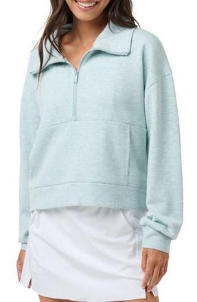 Travis Mathew Skyloft Half Zip Top in Heather Ether at Nordstrom Rack, Size Xx-Large