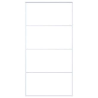 vidaXL Puerta Corredera Esg Vidrio Y Aluminio Blanca 102,5x205 Cm Vidaxl