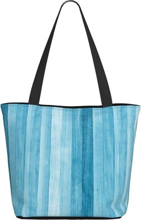 AOOEDM Blue Wood Ladies Shopping Bag 13x11x7in.The Perfect ValentineS Day Gift.It Is The Best ValentineS Day Gift For Mom, Daughter, Wife,Etc