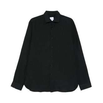 Xacus Linnen Overhemd - Heren - Casual Overhemden - Zwart - 2XL - Linnen - Overhemden
