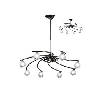 Netlighting Fragma Telescopic Semi Flush 8 Light G9 Black Chrome