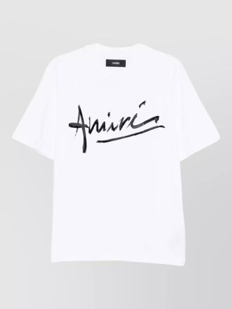Amiri straight hem short sleeve crew neck top
