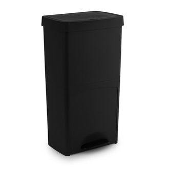 SP Berner Set de 2 cubo de basura en pl&aacute;stico negro de 76cm