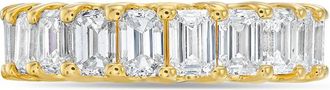Diana M. Jewels 14kt white yellow emerald cut lab grown diamond eternity band weighing 8.00 cts