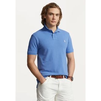 Ralph Lauren Tops, Heren, Blauw, S, Katoen, Katoenen polo shirt