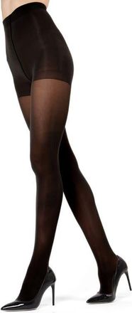 MeMoi Perfectly Opaque Control Top Tights in Black at Nordstrom, Size Medium