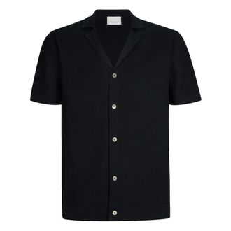 Profuomo Ppxd 10032 Polo - Heren - Korte mouwen Overhemden - Blauw - S - Overhemden