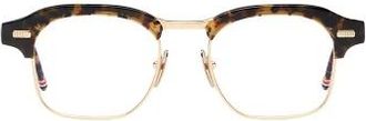 Thom Browne Ueo955A Vierkante Browline Optische Bril - unisex - Accessoires - Bruin - Maat: 49 MM