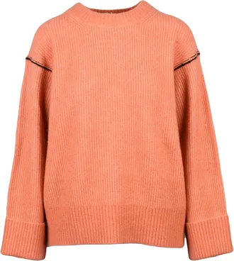 A|X Armani Exchange Ribbed Knit Sweater with Contrasting Stitching