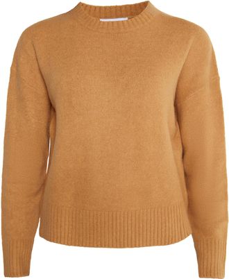 Usha Gebreide trui Dames Kameel