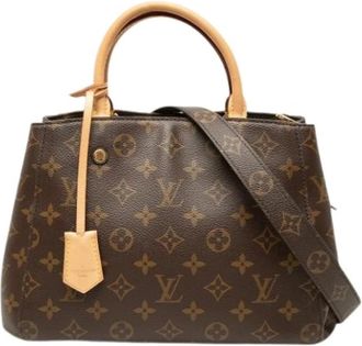 Louis Vuitton Pre-owned Montaigne BB - Dames - Vintage Handtas - Bruin - ONE Size - Leer - Vintage