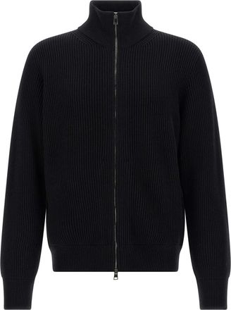 Roberto Collina Black Ribbed cardigan