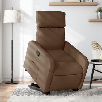 vidaXL Vidaxl - Sill&oacute;n Reclinable Elevable De Tela Marr&oacute;n