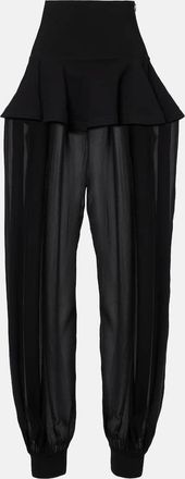 Alaia Ala&iuml;a Pantaloni a gamba larga in georgette