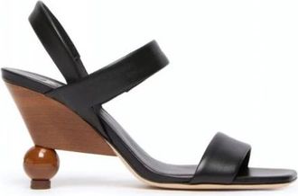 Max Mara Max Mara Weekend - Schoenen > Platte schoenen > Muiltjes - Dames - Sandalen met hakken - Zwart - 38 EU - Schoenen