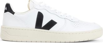 Veja V-10 Leather White Black - Heren - Sneakers - Wit - 40 EU - Leer - Schoenen