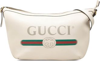 Gucci Pre-owned Gucci Grained Calfskin Logo Half Moon Crossbody Ladies WPMG9X3J5JP3FKNA