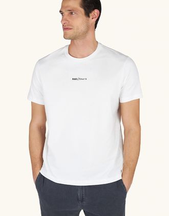 Paul & Shark Mens Paul & Shark Lightweight Cotton Printed T-Shirt - White - Size: 40