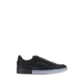 Dolce & Gabbana Sneakers, male, Black, Size: 8 1/2 US Leather Low-Top Sneakers