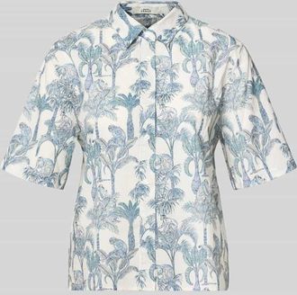 0039 Italy 0039 Italy Regular Fit Bluse im Allover-Look Modell BEA in Weiss, Gr&ouml;&szlig;e XXL