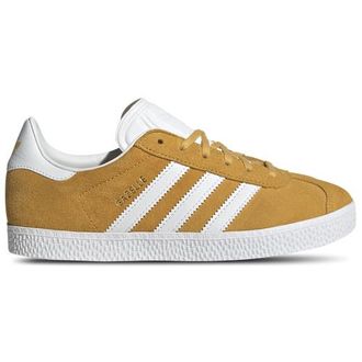 adidas Kids Originals Gazelle - Girls Grade School Shoes Preloved Yellow/Gold Metallic/White Size 05.0