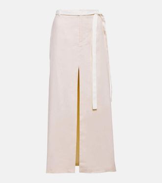 Sir. Dune mid-rise linen-blend maxi skirt