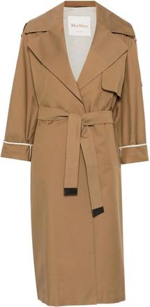 Max Mara Notched-lapel Belted Trench Coat