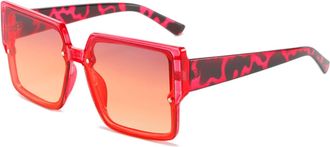 Generic For Womens Square Sunglasses Mens Beach Street Shooting Glasses (Color : C, Size : Medium)