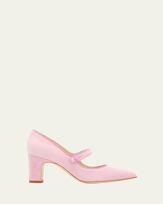Manolo Blahnik 70 mm Campariba Kid Suede Pumps