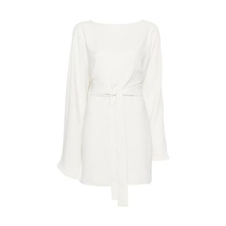 P.A.R.O.S.H. Short Dresses, female, Beige, Size: XS Parosh Dresses Cream