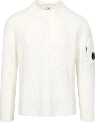 C.P. Company C.p. Company Sweaters - Heren - Ronde hals truien - Wit - XL - Katoen - Truien & Vesten