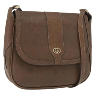 Gucci Pre-owned Cross Body Bags, female, Brown, Size: ONE SIZE Pre-owned Vintage Shoulder Bag