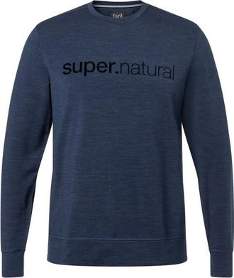 super.natural 3D Signature Crew Pullover für Herren | blau