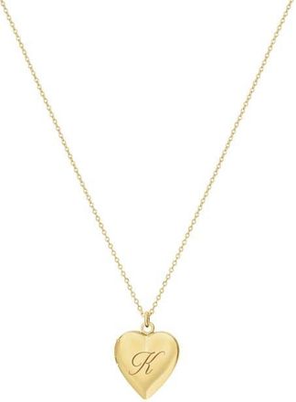 Set & Stones Roxy Heart Locked Initial Necklace in Gold/k at Nordstrom