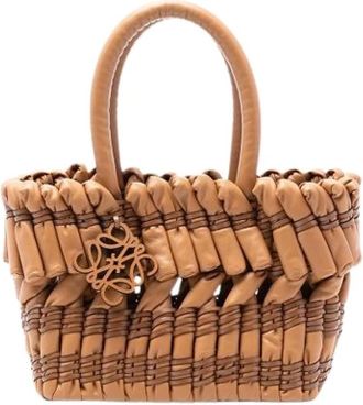 Loewe Pre-owned Handbags, female, Brown, Size: ONE SIZE Pre-owned Leather Tote