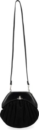 Vivienne Westwood Brooke Rounded Gathered Calf Leather Handbag