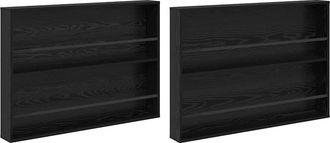 vidaXL Estante De Revistas 2 Uds. Roble Negro 100 X 12 X 70 Cm Vidaxl
