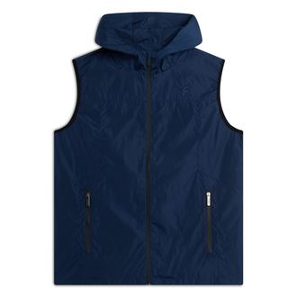 Freddy Gilet Uomo in Poliestere con Cappuccio e Full Zip